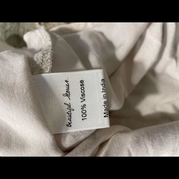 BEAUTIFUL STORIES ash grey blouse with grey and blue embroidery - Picture 3 of 4